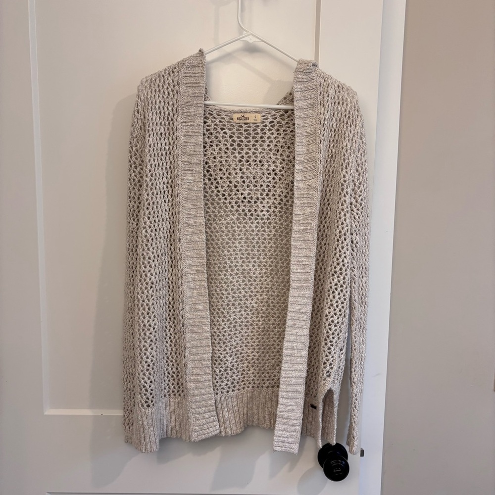 Vintage Y2K open knit Hollister hooded cardigan